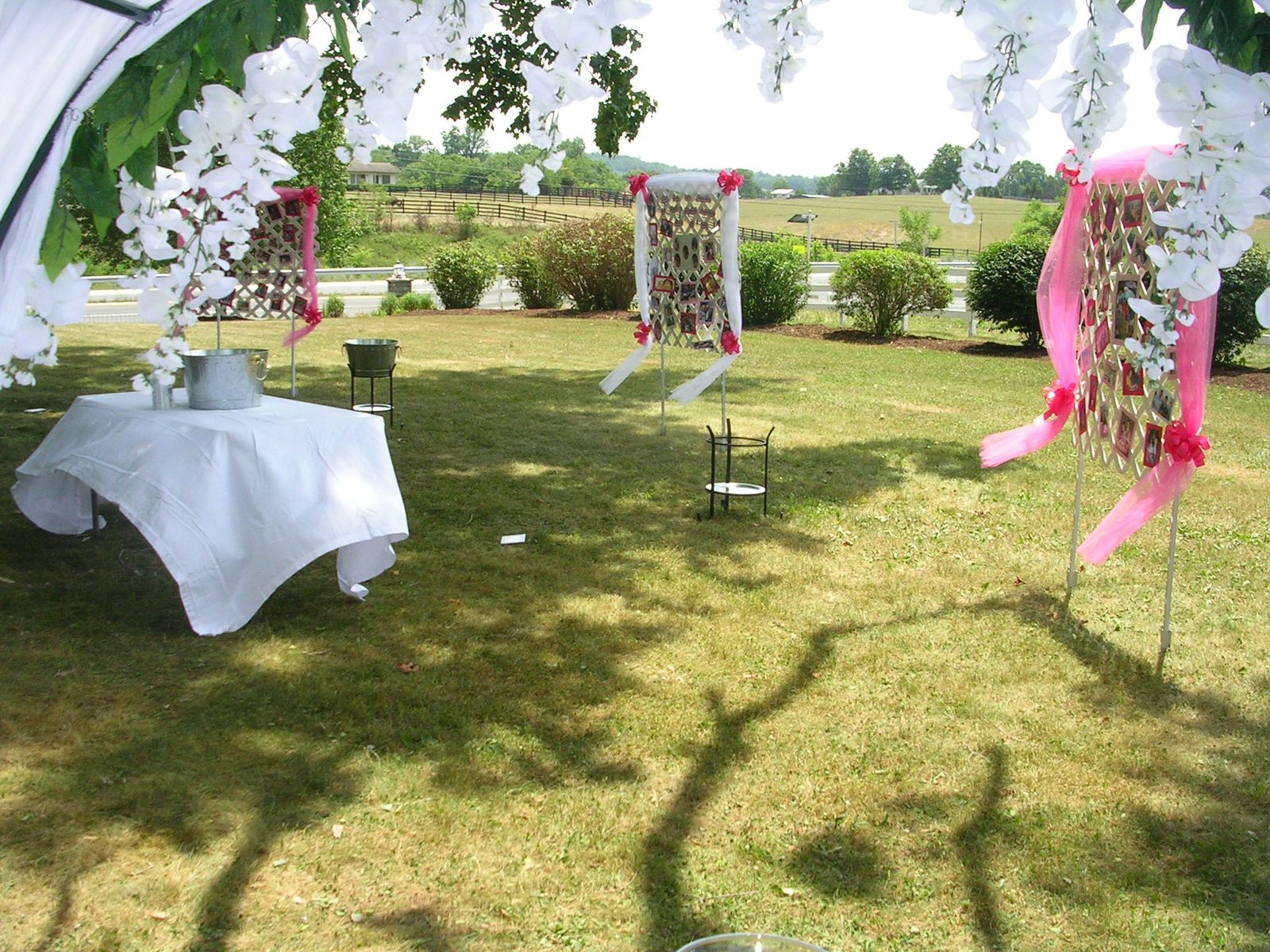 Pre-reception site.